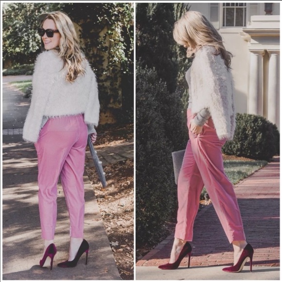 J. Crew Pink Velvet Pants - Picture 3 of 5